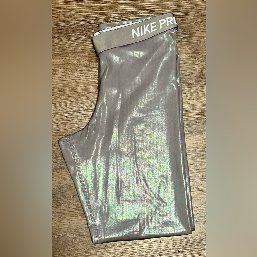 Nike Pro Gray Iridescent Leggings